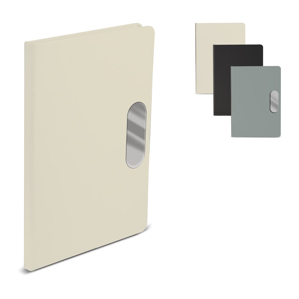 MC470 - Caderno em PU com placa em metal