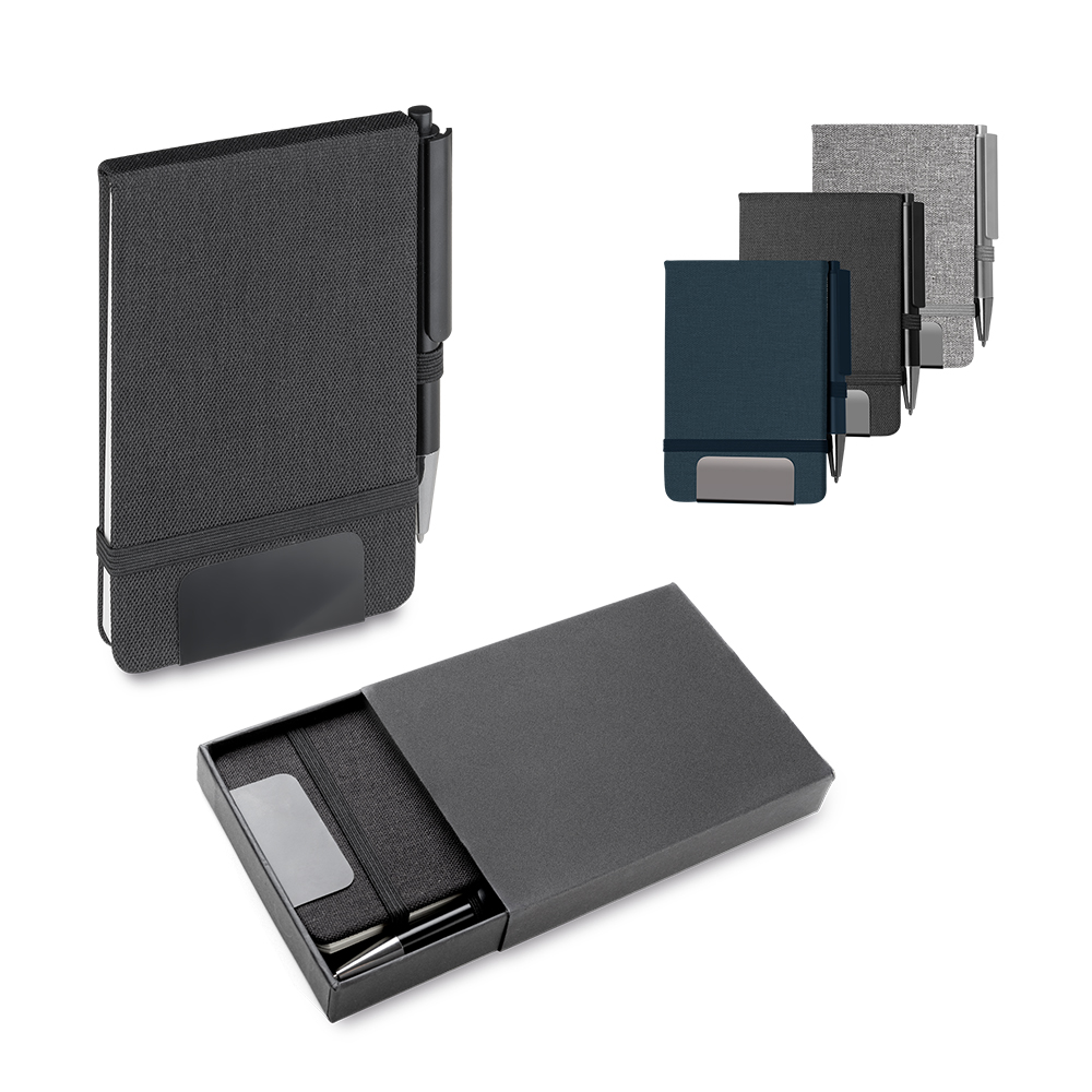 MC050 - Mini caderno A6 em RPET com caneta