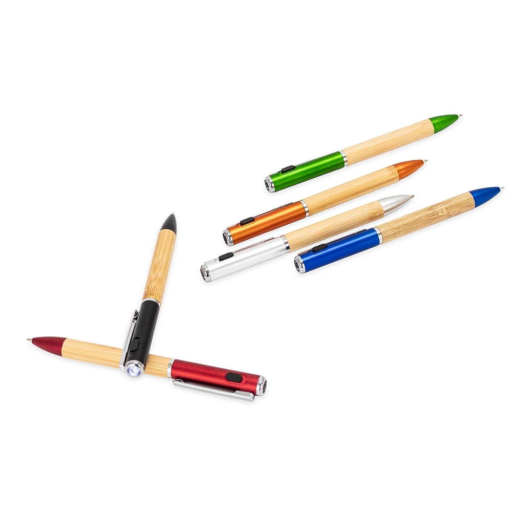 CF09339 - Caneta Bambu com Lanterna