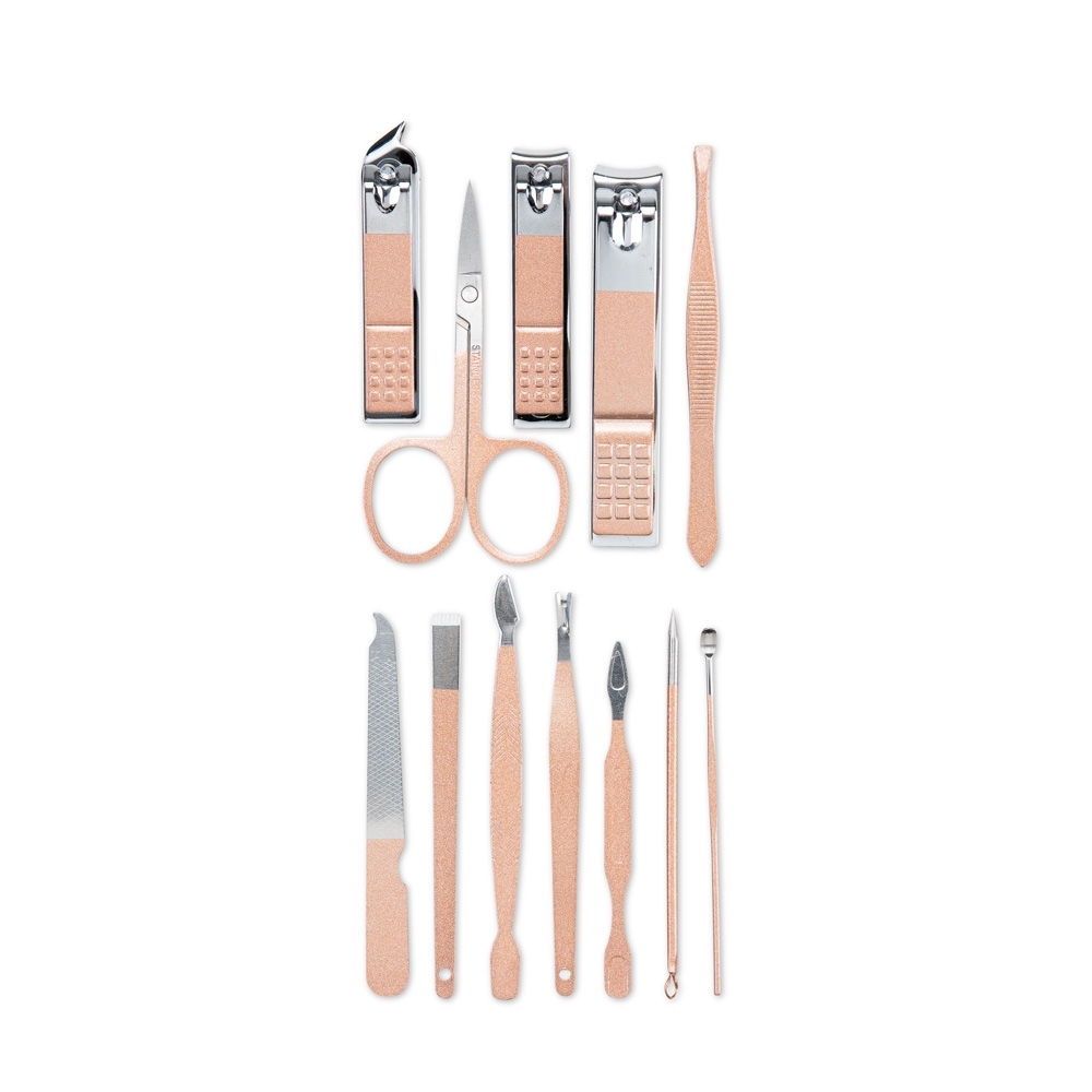 CF19228 - Kit Manicure 12 PeçasAltura : 10,5 cm Largura : 10 cm Profundidade : 1,6 cm Medidas aproximadas para gravação (CxL): 5,5 cm x 9 cm (aba do estojo) Peso aproximado (g): 122 - Imagem 12